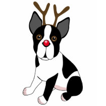 Boston Terrier Reindeer t-shirts