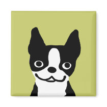 Boston Terrier Smile magnets by jennsdoodleworld Boston Terrier Smile magnets