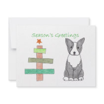 Boston Terrier Stick Tree Personalized Invites