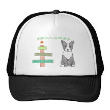 Boston Terrier Stick Tree Trucker Hats