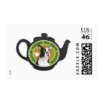 Boston Terrier Tea Party Society postage
