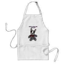 Boston Terrier: Teddy Bears aprons by wigglebutthut Boston Terrier: Teddy Bears aprons