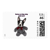 Boston Terrier:  Teddy Bears Postage Stamps