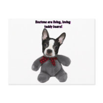 Boston Terrier:  Teddy Bears postcards