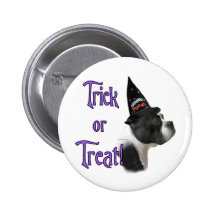 Boston Terrier Trick Pinback Buttons