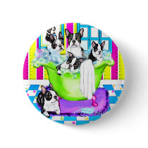 Boston Terrier Tub Full Buttons