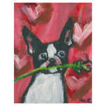 Boston Terrier Valentine Rose Personalized Flyer