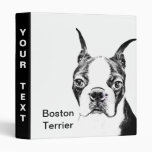 Boston Terrier Vinyl Binder