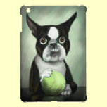 Boston Terrier with Tennis Ball ipad mini cases