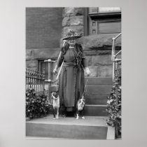 Boston Terriers and 1920s Fashion Poster