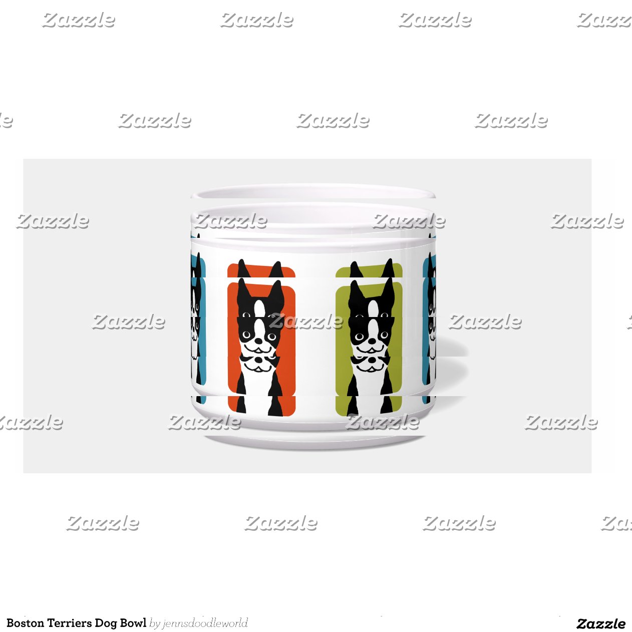 Boston Terriers Dog Bowl Zazzle