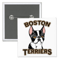 Boston Terriers Mascot buttons