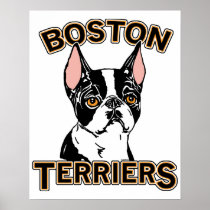 Boston Terriers Mascot posters