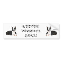 Boston Terriers Rock Bumper Sticker bumper stickers by normagolden Boston Terriers Rock Bumper Sticker bumper stickers
