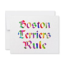 Boston Terriers Rule invitations