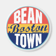 Boston Vintage Label Magnets