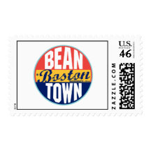 Boston Vintage Label Postage Stamp