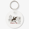 Boston Washington Profile Keychain by osundergroundllc Boston Washington Profile Keychain