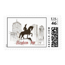 Boston Washington Profile Postage Stamp