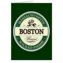 boston - wicked pissah greeting card