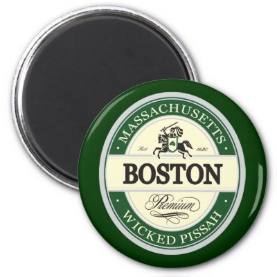 boston - wicked pissah fridge magnet