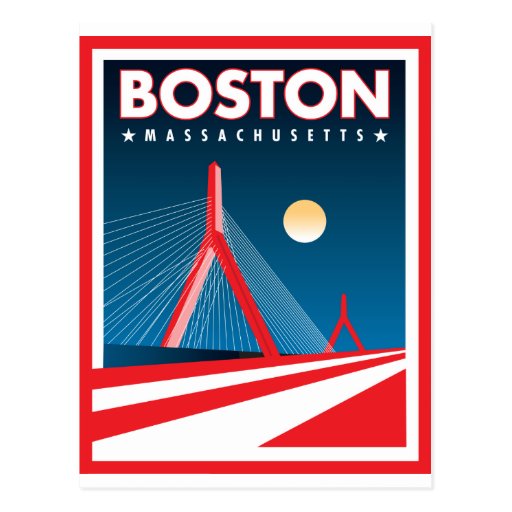 Boston Zakim Bridge Postcards