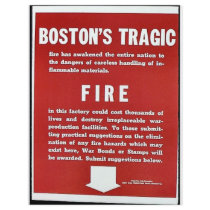 Boston's Tragic Fire flyers by ww2posters Boston's Tragic Fire flyers