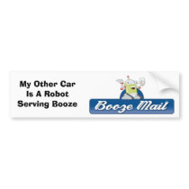 Bot Serving Booze Bumper Stickers
