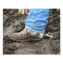Bota de vaquero fangosa 8x10 arte fotográfico