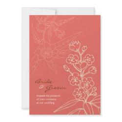 Botanica (Coral) Invitation invitation