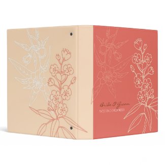 Botanica (Coral) Wedding binder