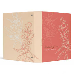 Botanica (Coral) Wedding Planner/Ring Binder binder