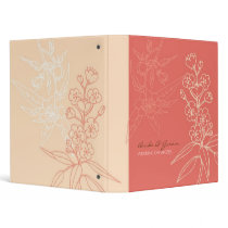 Botanica (Coral) Wedding Planner/Ring Binder