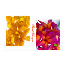 Botánica del diseño floral tarjeta de visita