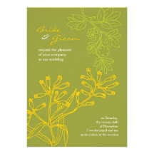 Botanica (Fern Green) Wedding Custom Invitation