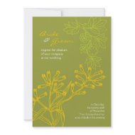Botanica (Fern Green) Wedding invitation