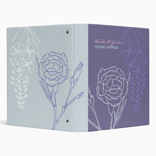 Botanica (Periwinkle) Wedding 3 Ring Binders