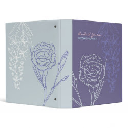 Botanica (Periwinkle) Wedding Planner/Ring Binder binder