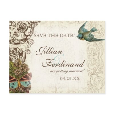 Botanica Wedding Ensemble - Cream Tan Postcard