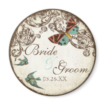 Botanica Wedding Save the Date Magnet - Cream Tan