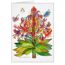 Botanical 51 Red and Green plant cards