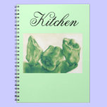 Botanical Art Green Peppers Notebook notebooks