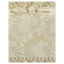 botanical bliss art nouveau art letterhead template