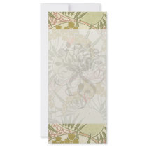 botanical bliss art nouveau art custom rack cards