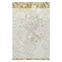 botanical bliss art nouveau art stationery design