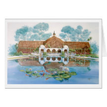 BOTANICAL BUILDING & LILY POND CARD