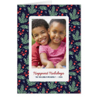 Botanical Christmas | Folded Holiday Photo Greeting Card