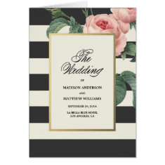 Botanical Glamour | Wedding Program Greeting Card