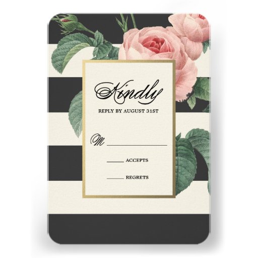 Botanical Glamour | Wedding Response Card
