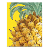 Botanical Pineapple in Yellow posters by Gabrielcreative Botanical Pineapple in Yellow posters